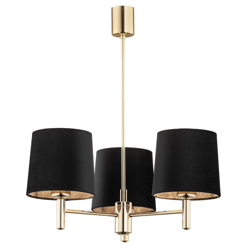 Argon 6111 - Chandelier on a pole PONTE 3xE27/15W/230V black