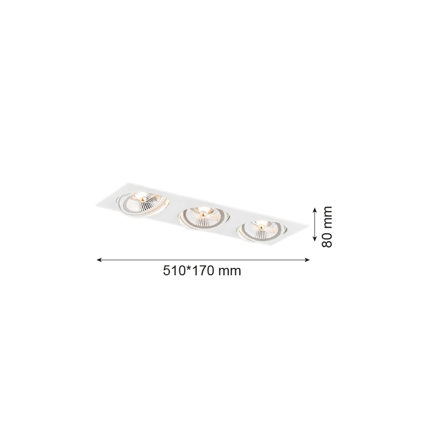 Argon 6115 - Recessed light OLIMP 3xGU10-AR111/12W/230V white