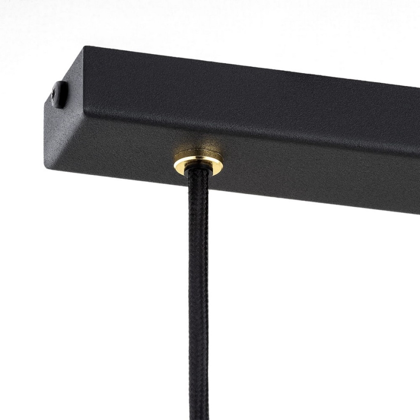 Argon 6140 - Chandelier on a string MASSETO 3xE27/15W/230V black/golden