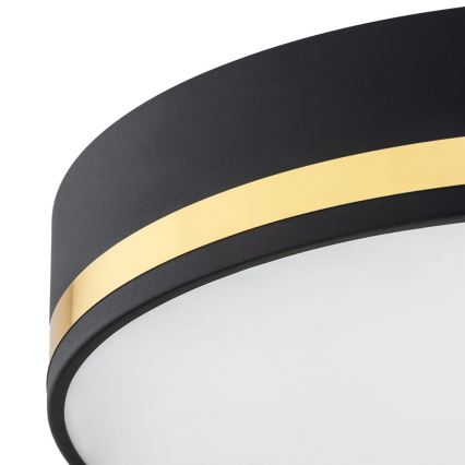 Argon 6141 - Ceiling light AMORE 3xE27/15W/230V diameter 45 cm black/golden