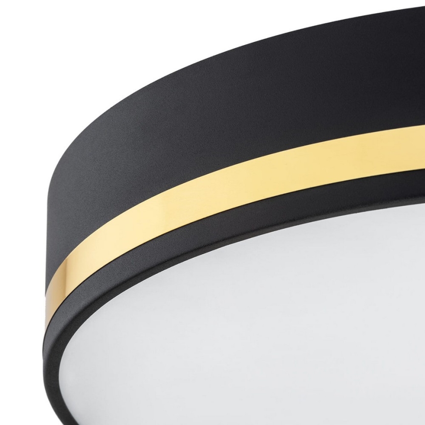 Argon 6141 - Ceiling light AMORE 3xE27/15W/230V diameter 45 cm black/golden
