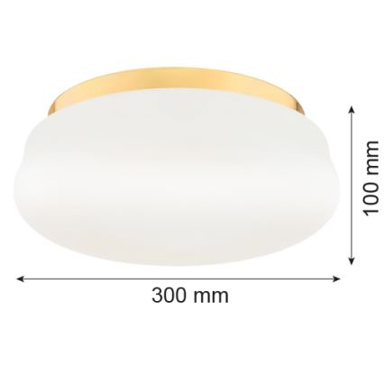 Argon 6142 - Ceiling light OMBRA 3xE27/15W/230V golden/white