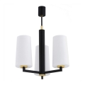 Argon 6143 - Chandelier on a pole CAMELOT PLUS 3xE27/15W/230V black/white/gold