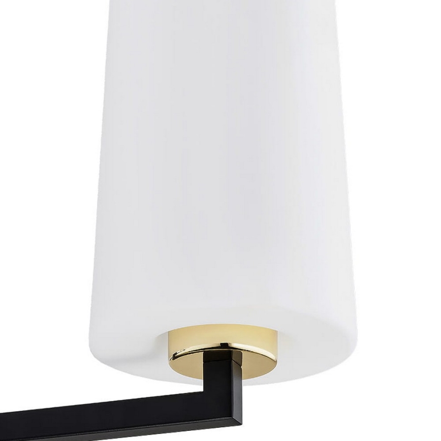 Argon 6143 - Chandelier on a pole CAMELOT PLUS 3xE27/15W/230V black/white/gold