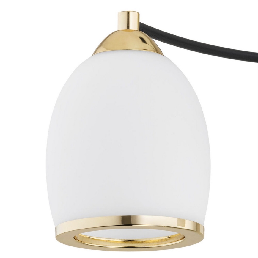 Argon 6144 - Chandelier on a pole AVILA PLUS 3xE27/15W/230V black/gold/white