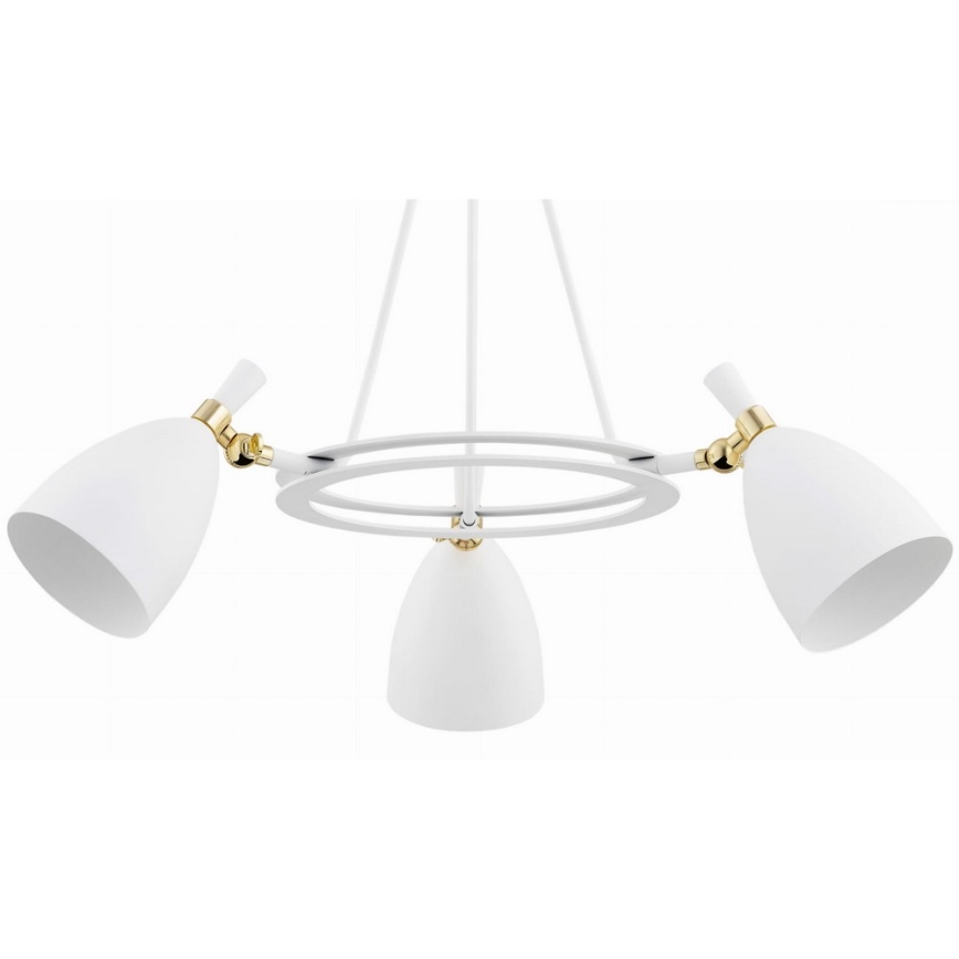 Argon 6148 - Chandelier on a pole CHARLOTTE 3xE27/15W/230V white/gold