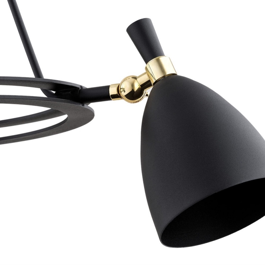 Argon 6149 - Chandelier on a pole CHARLOTTE 3xE27/15W/230V black/gold