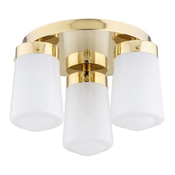 Argon 6165 - Surface-mounted chandelier PASADENA 3xE27/15W/230V gold/white