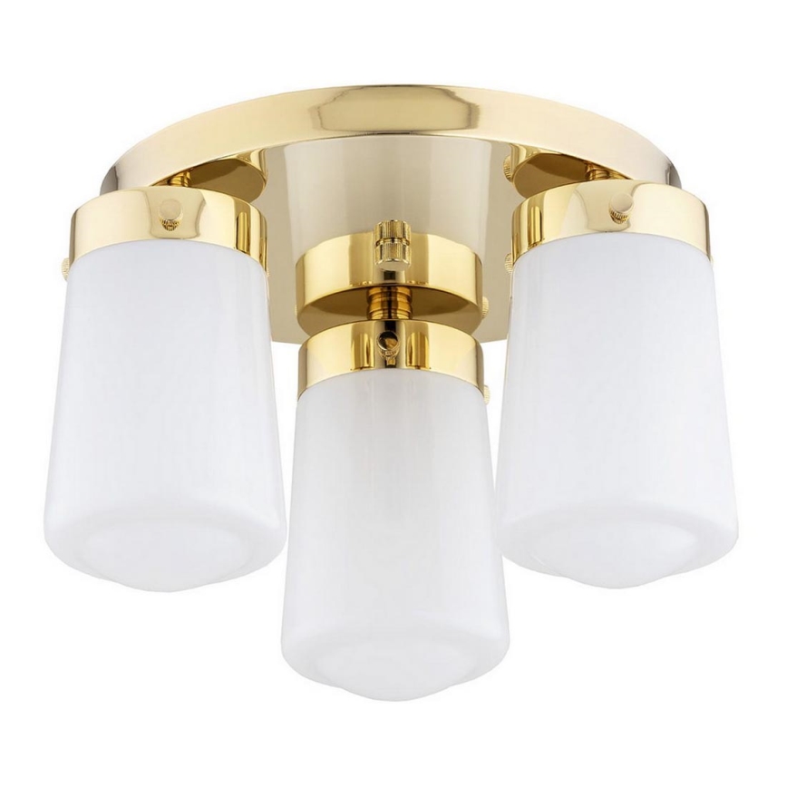 Argon 6165 - Surface-mounted chandelier PASADENA 3xE27/15W/230V gold/white