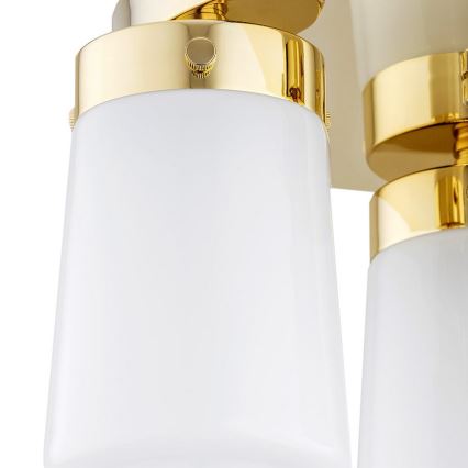 Argon 6165 - Surface-mounted chandelier PASADENA 3xE27/15W/230V gold/white