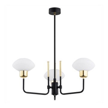 Argon 6166 - Chandelier on a pole RAVELLO 3xE14/15W/230V black/gold