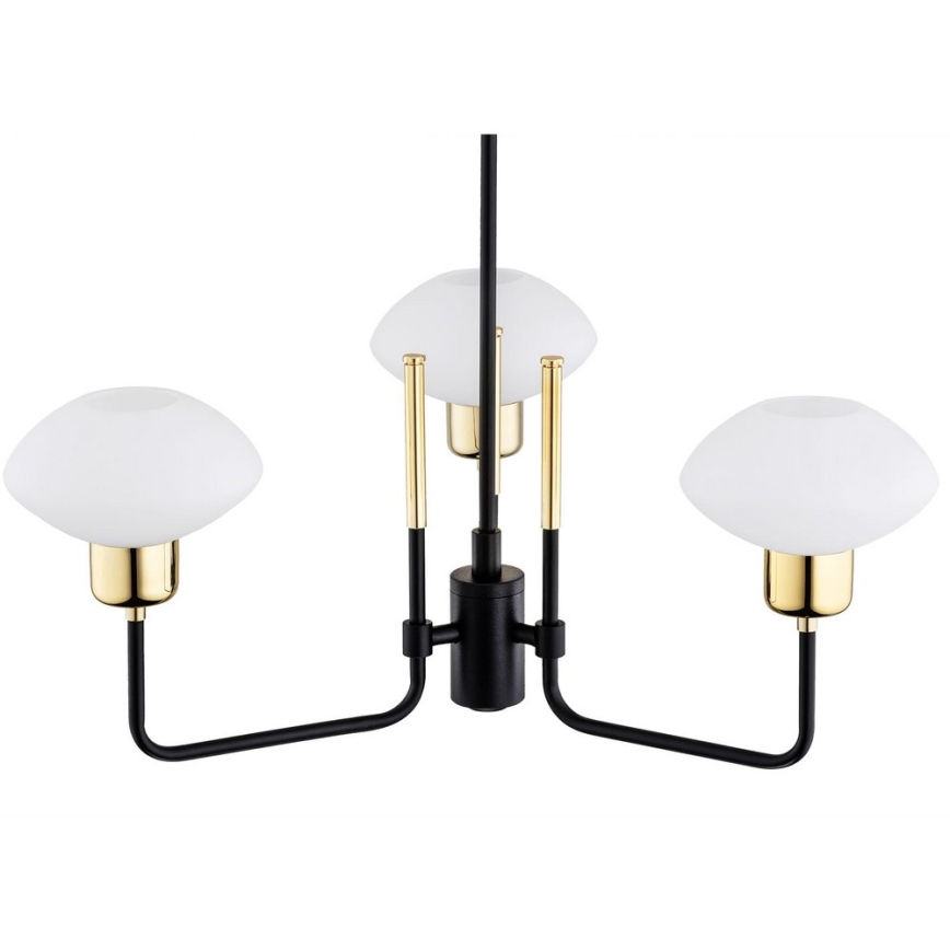 Argon 6166 - Chandelier on a pole RAVELLO 3xE14/15W/230V black/gold