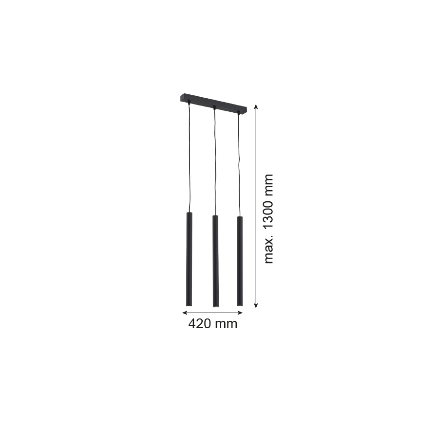 Argon 6179 - Chandelier on a string ETNA 3xG9/6W/230V black