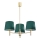 Argon 6192 - Chandelier on a pole PONTE 3xE27/15W/230V green/brass