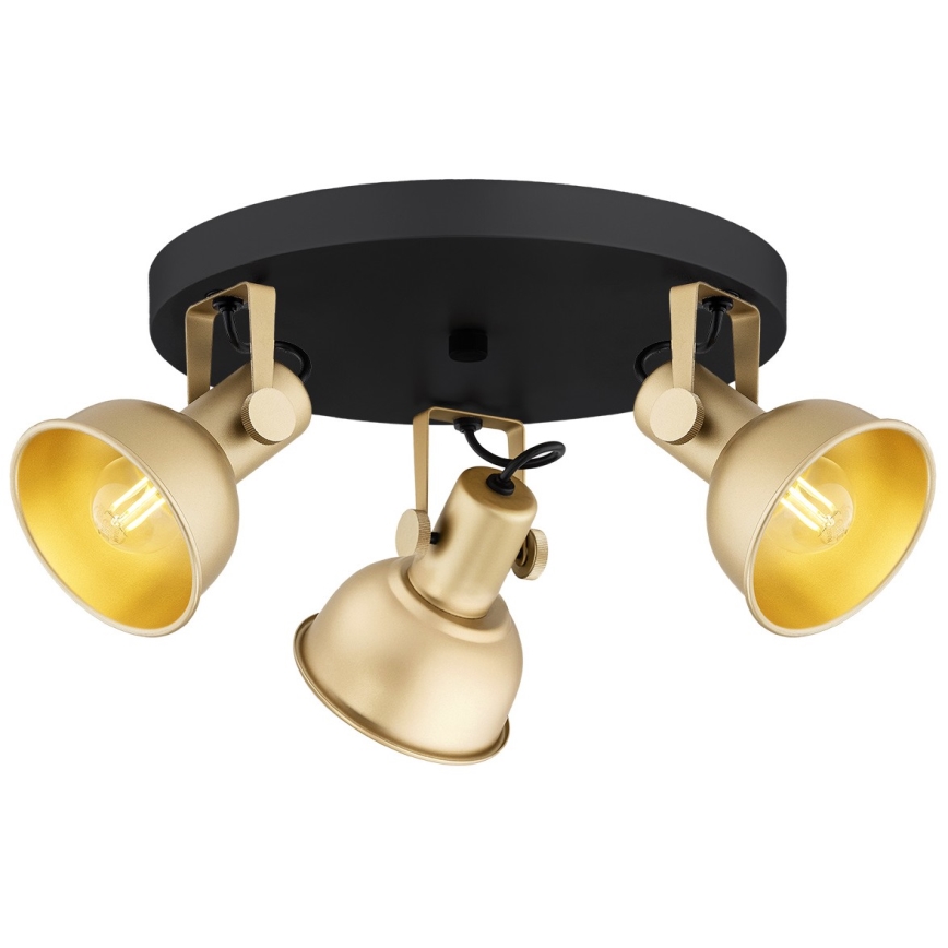Argon 6243 - Spotlight LENORA 3xE14/7W/230V gold/black