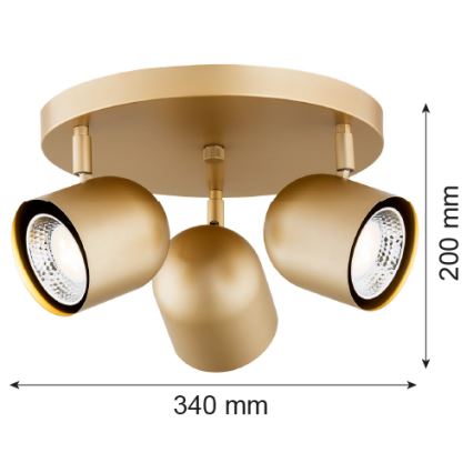 Argon 6249 - Spotlight ISOLA 3xGU10/5W/230V