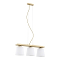Argon 6250 - Chandelier on a string ARDEN 3xE27/15W/230V gold