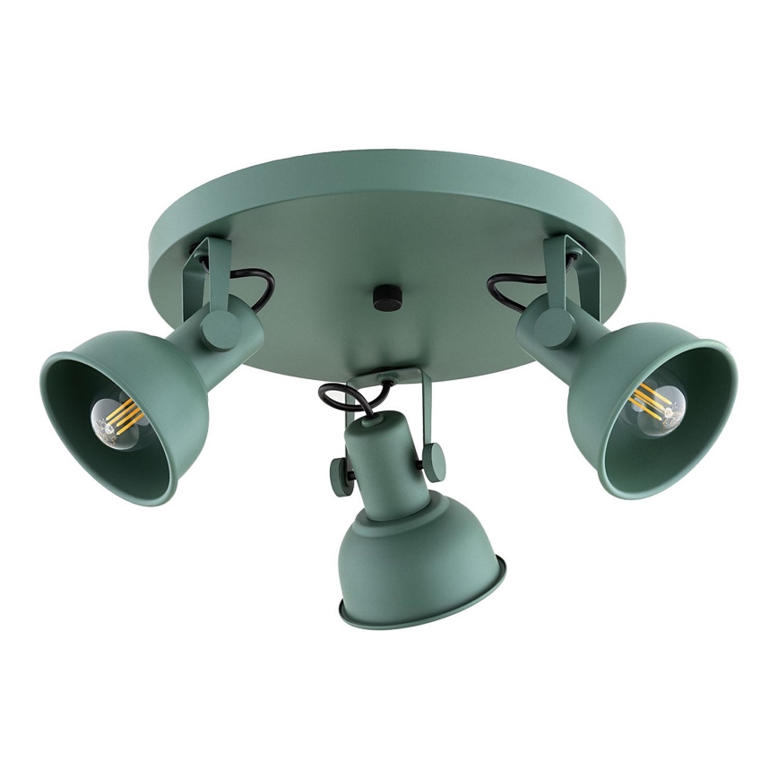 Argon 6265 - Spotlight LENORA 3xE14/7W/230V green