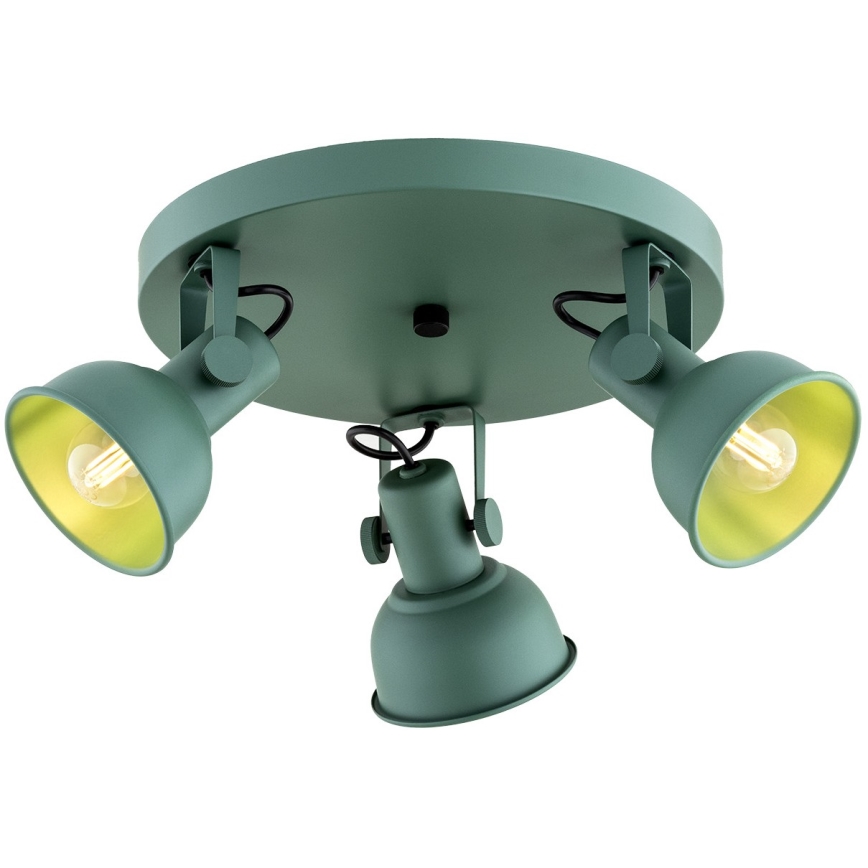 Argon 6265 - Spotlight LENORA 3xE14/7W/230V green