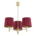 Argon 6266 - Chandelier on a pole PONTE PLUS 3xE27/15W/230V red