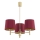 Argon 6266 - Chandelier on a pole PONTE PLUS 3xE27/15W/230V red