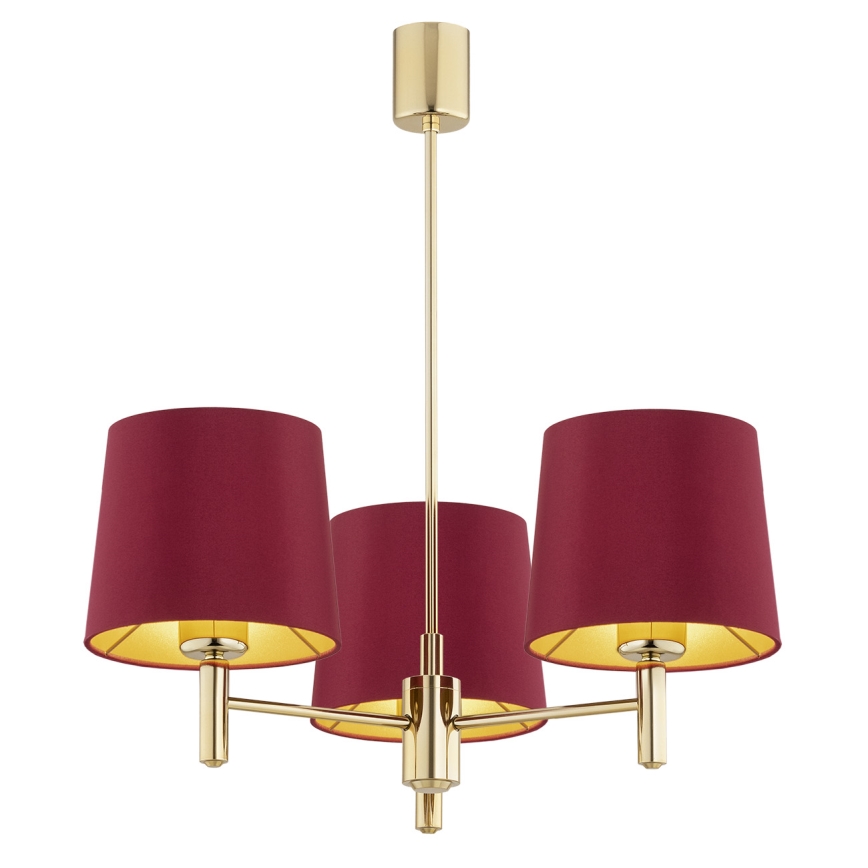 Argon 6266 - Chandelier on a pole PONTE PLUS 3xE27/15W/230V red