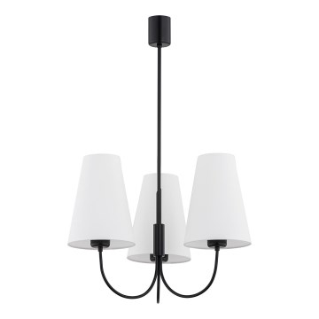 Argon 6268 - Chandelier on a pole SAFIANO 3xE27/15W/230V black