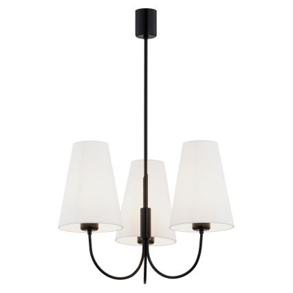 Argon 6268 - Chandelier on a pole SAFIANO 3xE27/15W/230V black