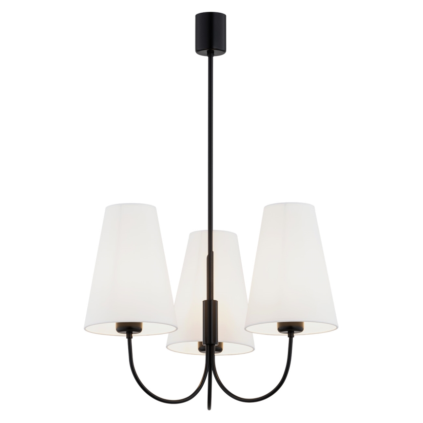 Argon 6268 - Chandelier on a pole SAFIANO 3xE27/15W/230V black