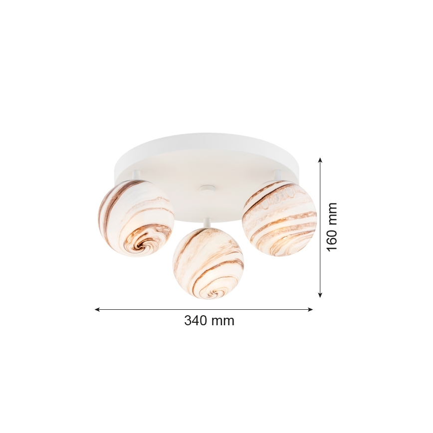 Argon 6291 - Ceiling light FABIO 3xE14/7W/230V alabaster white