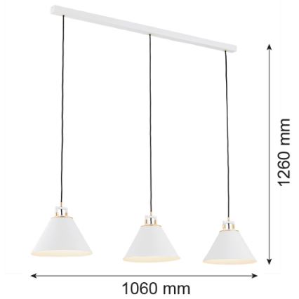 Argon 6291 - Ceiling light FABIO 3xE14/7W/230V alabaster white