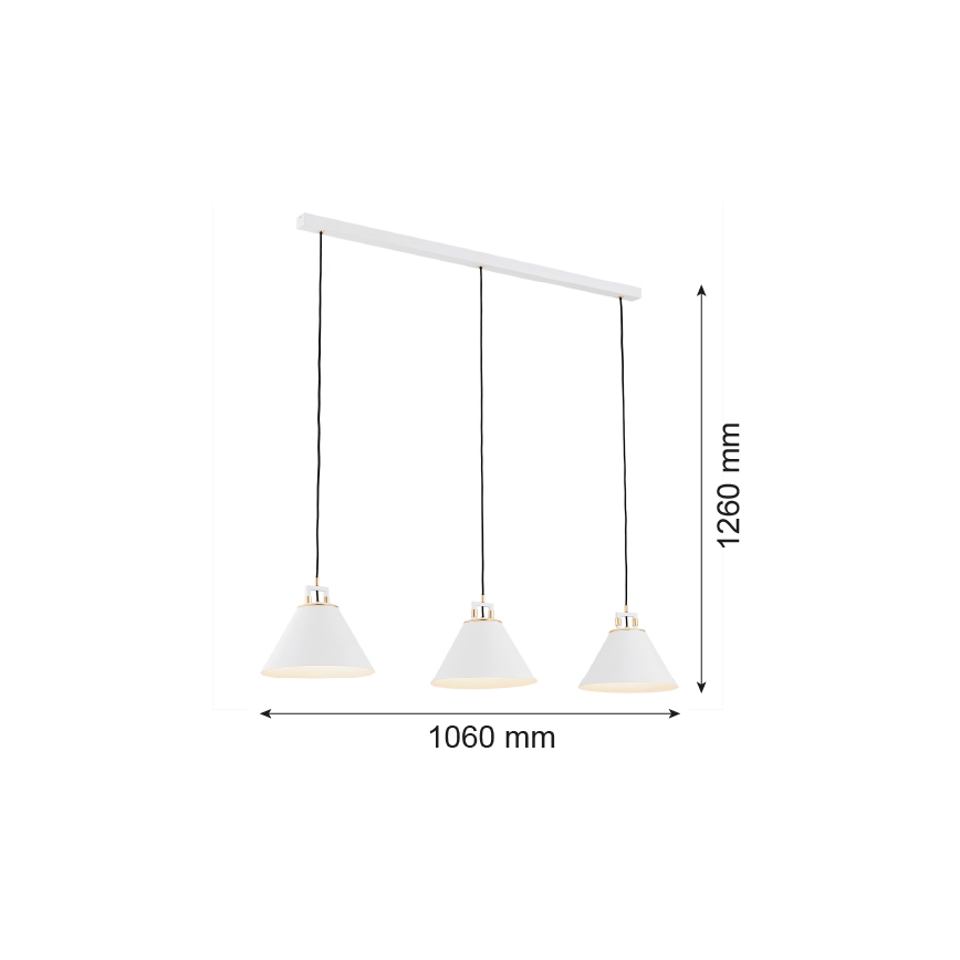 Argon 6291 - Ceiling light FABIO 3xE14/7W/230V alabaster white