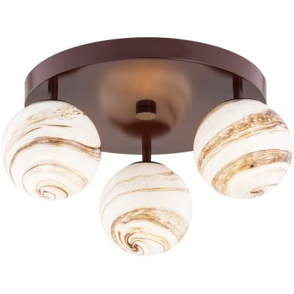 Argon 6292 - Ceiling light FABIO 3xE14/7W/230V alabaster brown