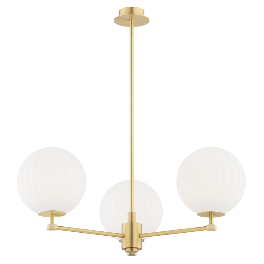 Argon 6307 - Chandelier on a pole PALOMA 3xE14/7W/230V gold/white
