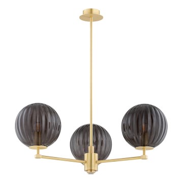 Argon 6310 - Chandelier on a pole PALOMA 3xE14/7W/230V gold/black