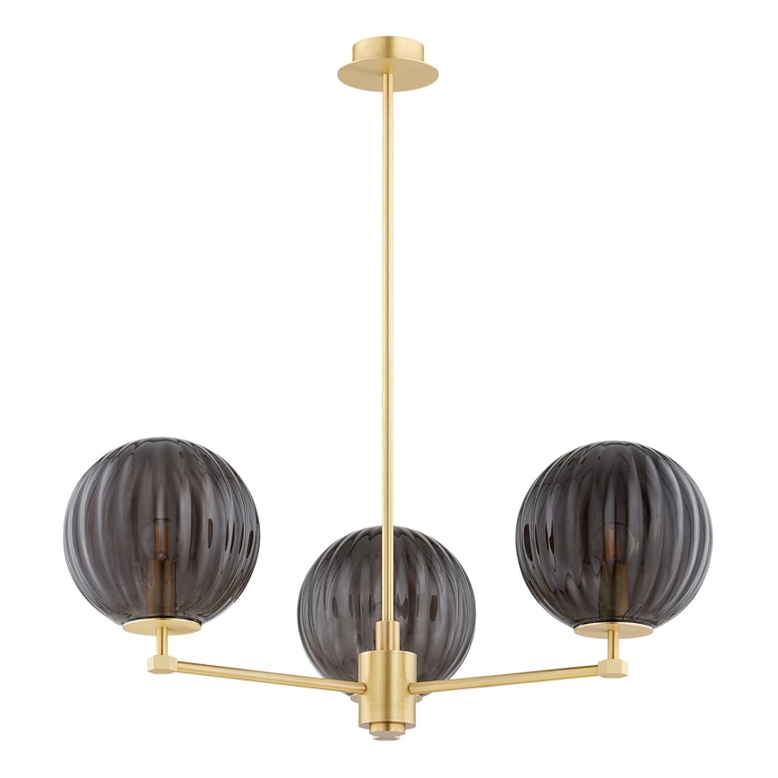 Argon 6310 - Chandelier on a pole PALOMA 3xE14/7W/230V gold/black