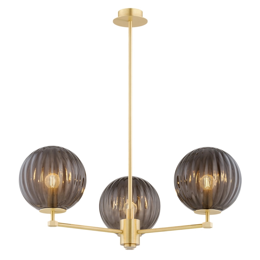 Argon 6310 - Chandelier on a pole PALOMA 3xE14/7W/230V gold/black
