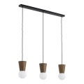 Argon 6358 - VOLANTE cable-suspended bathroom pendant 3xG9/6W/230V IP44 brown