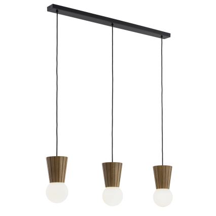 Argon 6358 - VOLANTE cable-suspended bathroom pendant 3xG9/6W/230V IP44 brown