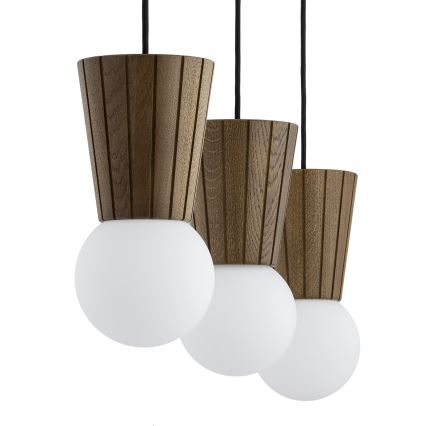 Argon 6358 - VOLANTE cable-suspended bathroom pendant 3xG9/6W/230V IP44 brown
