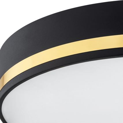 Argon 7041 - Ceiling light AMORE 2xE27/15W/230V diameter 35 cm black/golden