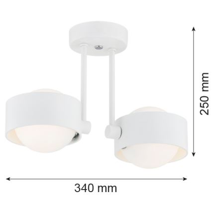 Argon 7088 - Chandelier on a pole MASSIMO PLUS 2xG9/6W/230V white
