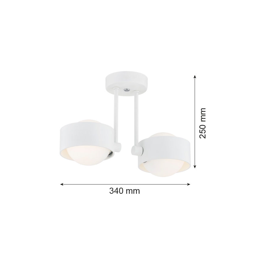Argon 7088 - Chandelier on a pole MASSIMO PLUS 2xG9/6W/230V white