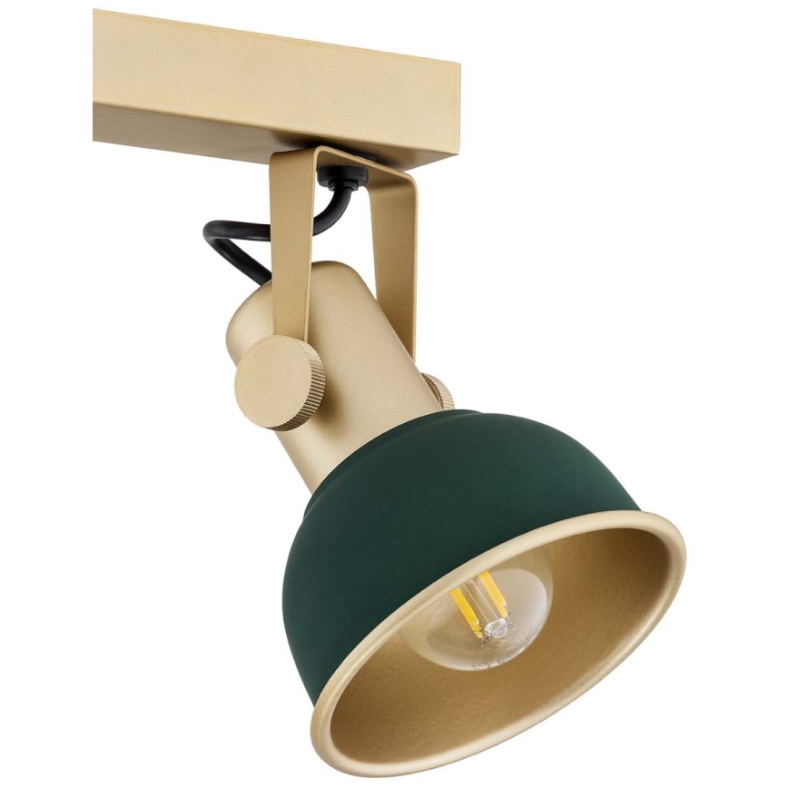 Argon 7143 - Spotlight LENORA 2xE14/7W/230V gold/green