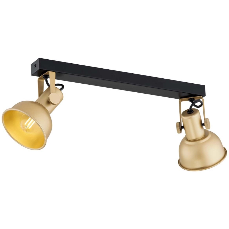 Argon 7144 - Spotlight LENORA 2xE14/7W/230V gold/black