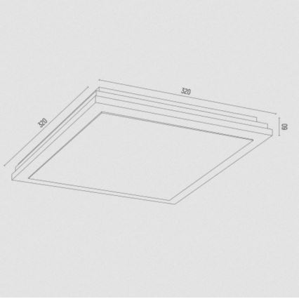 Argon 7146 - Ceiling light CASERTA 2xE27/15W/230V 32x32 cm