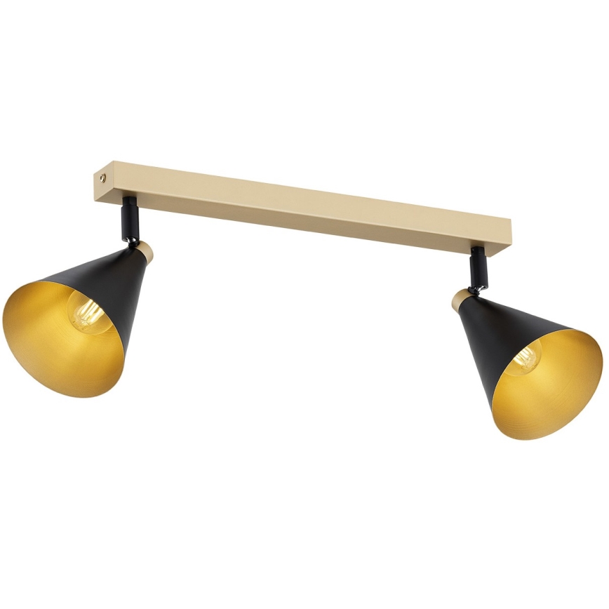Argon 7147 - Spotlight LUCINDA 2xE14/7W/230V black/gold