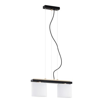 Argon 7164 - Chandelier on a string CANOA 2xE27/15W/230V black