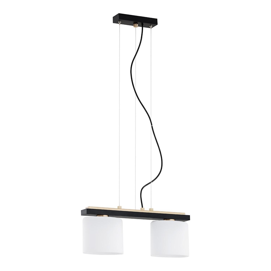 Argon 7164 - Chandelier on a string CANOA 2xE27/15W/230V black