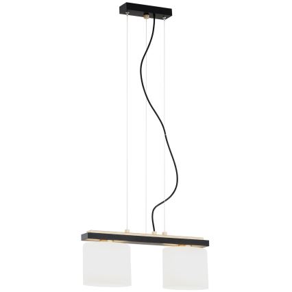 Argon 7164 - Chandelier on a string CANOA 2xE27/15W/230V black